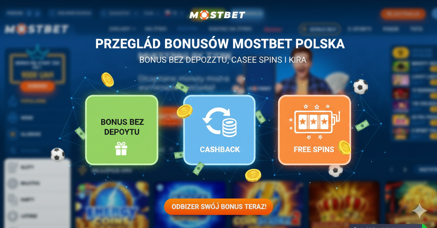 Overview of Mostbet Polska bonuses – no deposit bonus, cashback and free spins