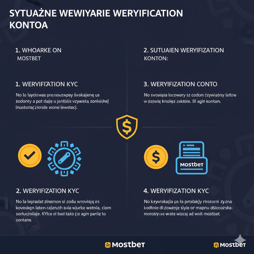 Sytuacje wymagające weryfikacji konta Mostbet - infografika