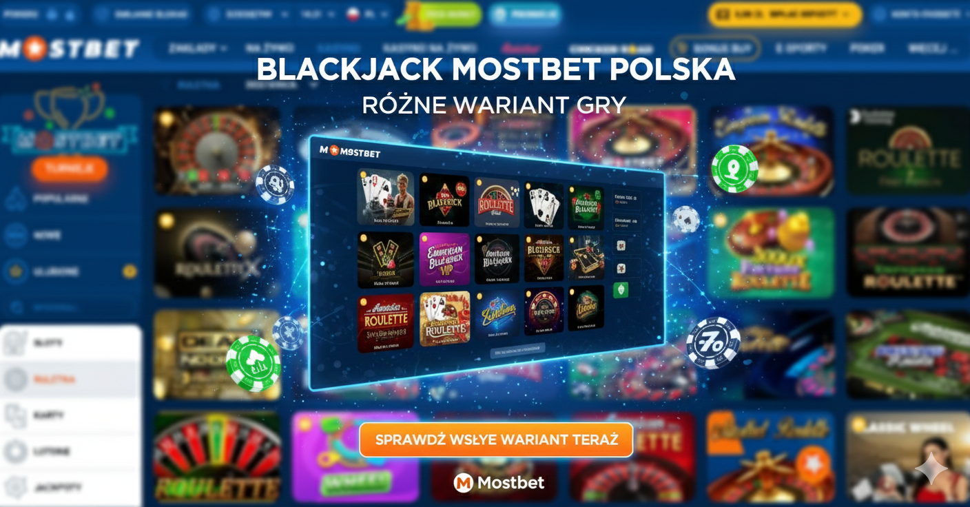 Różne warianty blackjack dostępne w Mostbet Polska