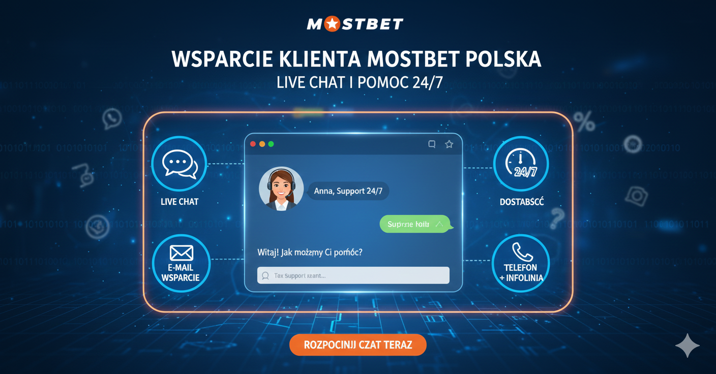 Wsparcie klienta Mostbet Polska - live chat i pomoc 24/7