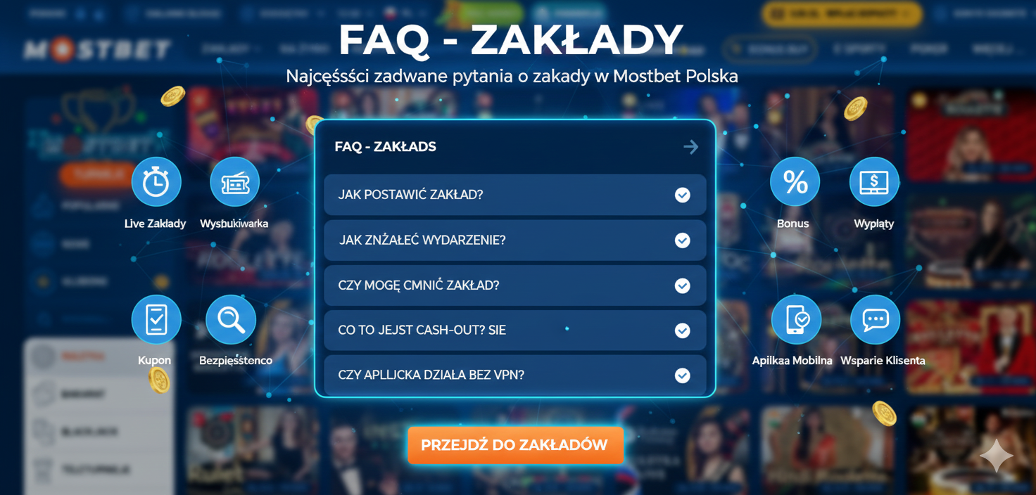 FAQ - najczęściej zadawane pytania o zakłady w Mostbet Polska