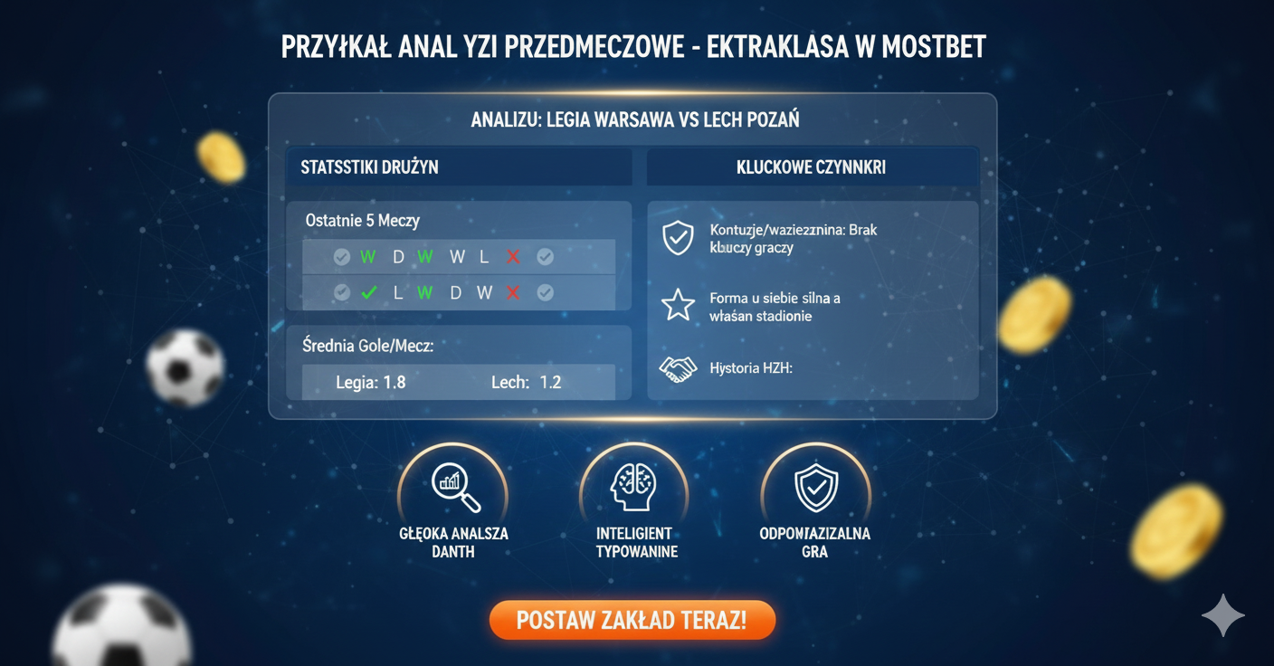 Przykład analizy przedmeczowej - Ekstraklasa w Mostbet
