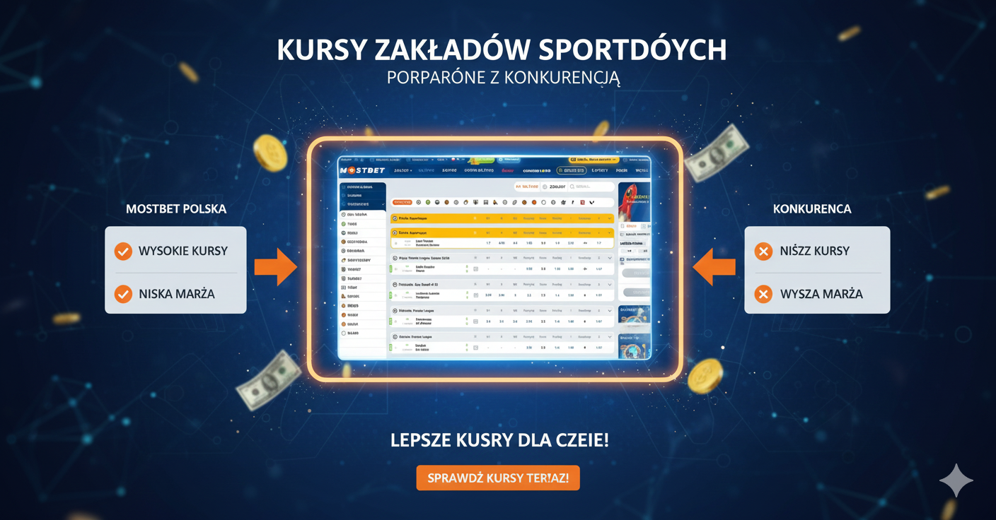 Kursy zakładów sportowych Mostbet - porównanie z konkurencją