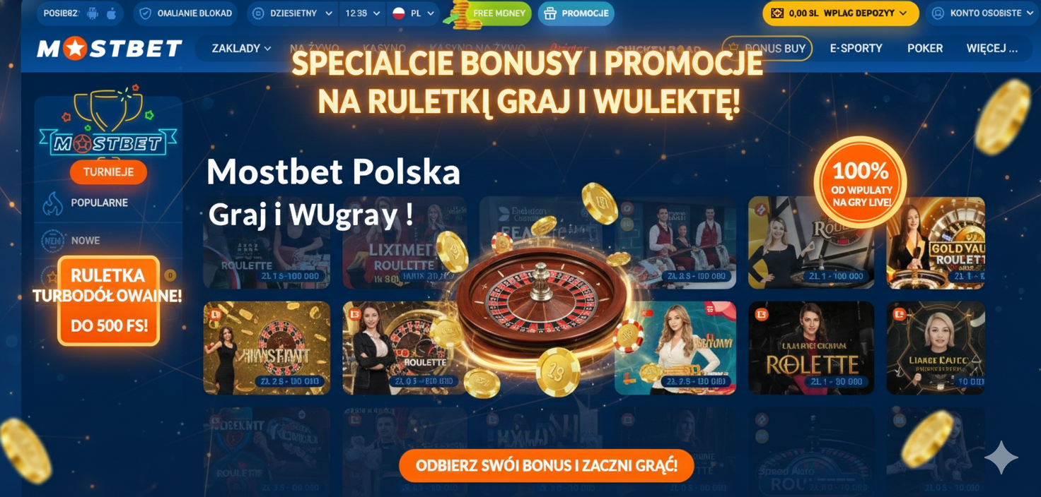 bonusy promocje ruletka mostbet polska
