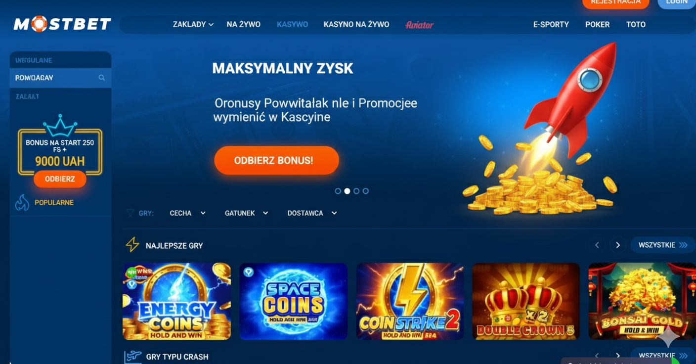 Bonusy powitalne i promocje w kasynie Mostbet