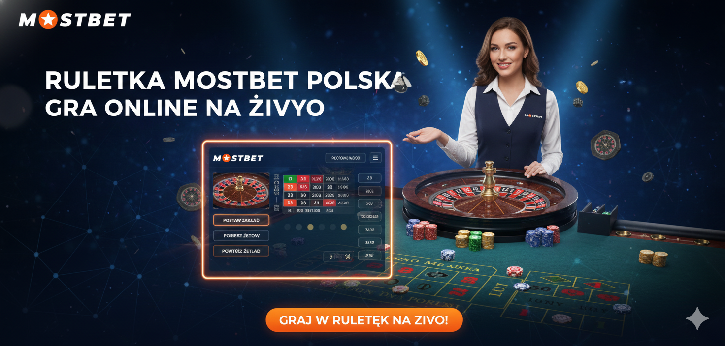 Ruletka Mostbet Polska gra online na żywo