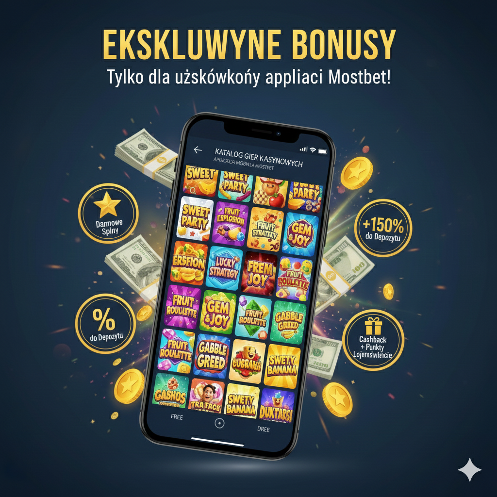 Ekskluzywne bonusy dla użytkowników aplikacji mobilnej Mostbet
