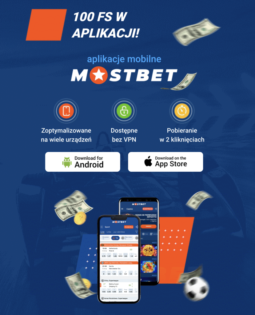 Ekran pobierania aplikacji Mostbet APK na telefon z systemem Android