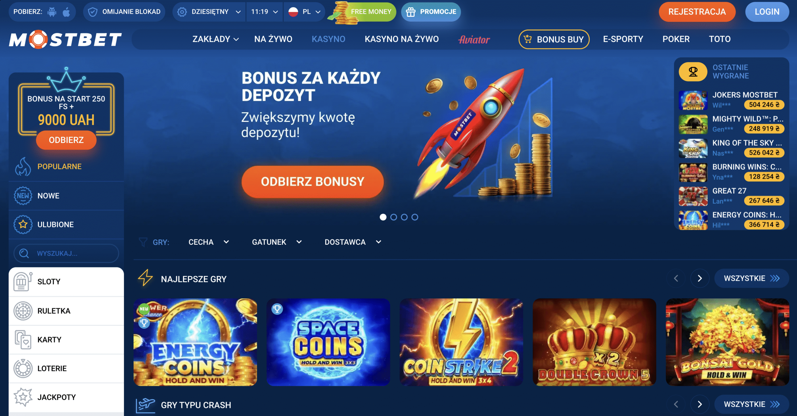 mostbet polska online game catalog slots