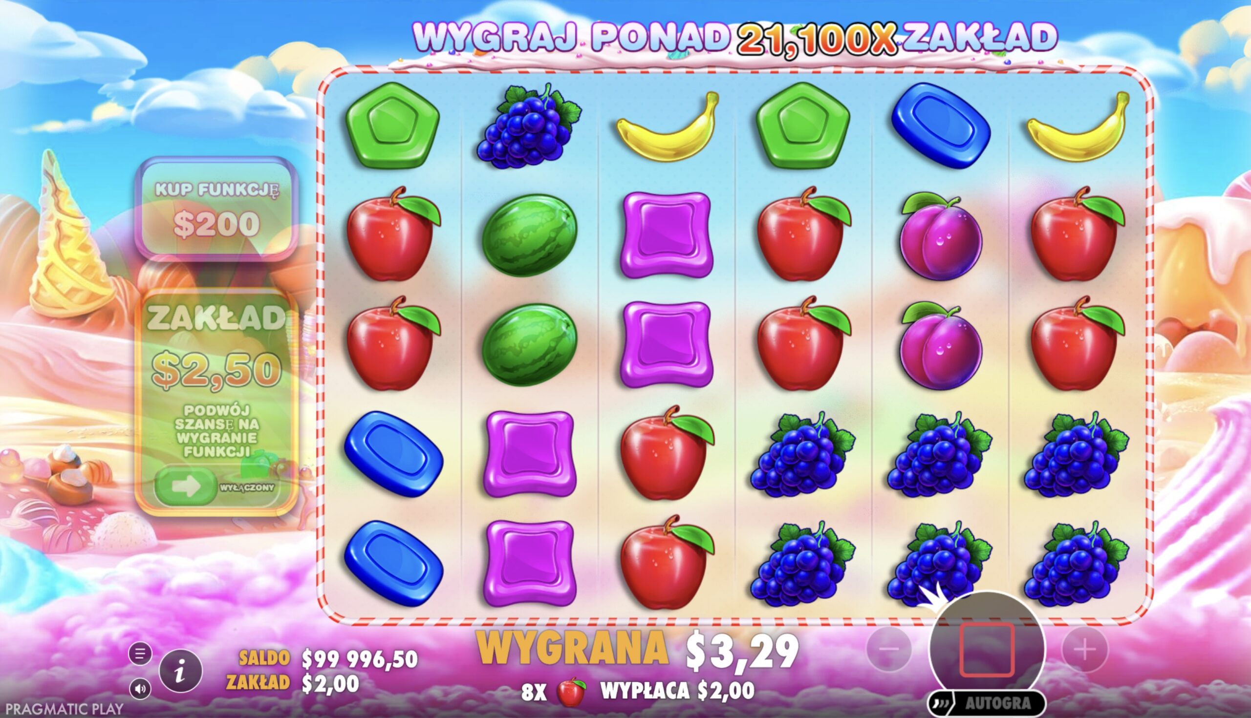 RTP and volatility in Sweet Bonanza slot