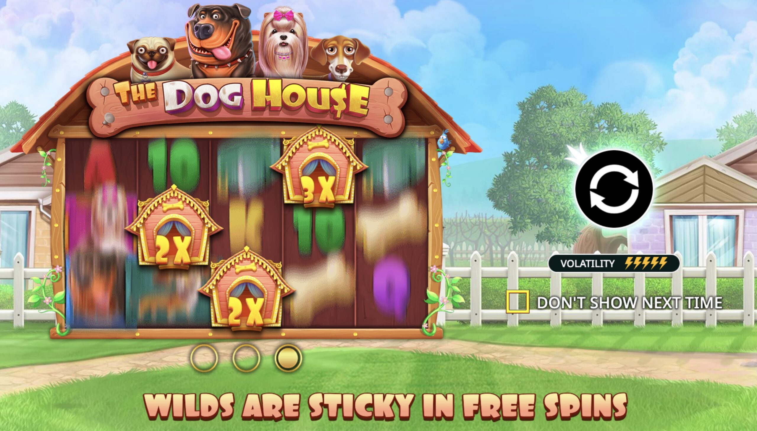 The Dog House Megaways slot interface by Pragmatic Play
